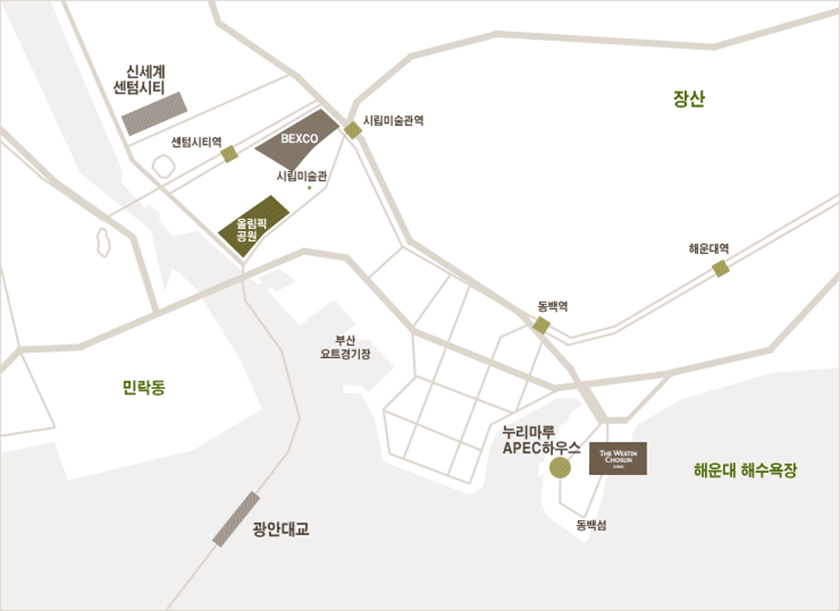 The westin chosun Busan : map